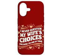 Custodia per iPhone 17 Citazione in stile retrò I Never Question My Wife's Choices Marito