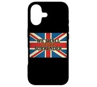 Custodia per iPhone 17 Citazione Union Jack We Shall Never Surrender Churchill