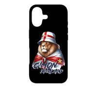 Custodia per iPhone 17 C'mon England Blue Flag Wrapped Lion World Cup Football