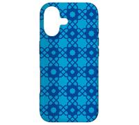Custodia per iPhone 17 Cobalt Dark Blue Stars Square Mediterranean Turkish Pattern