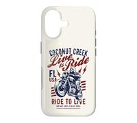 Custodia per iPhone 17 Coconut Cr lorida moto Skull Rider, design vintage
