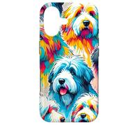 Custodia per iPhone 17 Colorato Pop Art Sheepdogs Amante Old English Sheepdog
