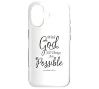 Custodia per iPhone 17 Con Dio tutte le cose sono possibili Matteo Bibbia Versetto Gesù