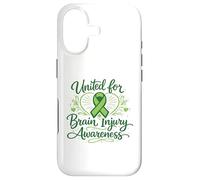 Custodia per iPhone 17 Consapevolezza del trauma cranico a sostegno delle lesioni cerebrali United Survivor Ribbon