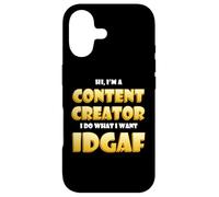 Custodia per iPhone 17 Content Creator IDGAF Meme Video Content Creation Cosplay
