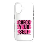Custodia per iPhone 17 Controlla te stesso nastro rosa consapevolezza del cancro al seno