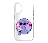 Custodia per iPhone 17 Cool Alien Drinking Summer Juice Illustration Graphic Design