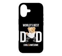 Custodia per iPhone 17 Cool Awesome World's Best Dad Ever, Dad Teddy Bear Graphic