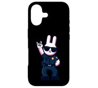 Custodia per iPhone 17 Cool Bunny Police Rabbit Rock On Animal Graphic Officer