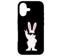 Custodia per iPhone 17 Cool Bunny Rock On Funny Rabbit Occhiali da sole Design