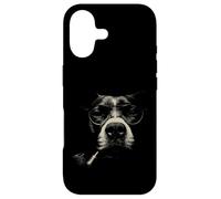 Custodia per iPhone 17 Cool Dog Smoking Occhiali da sole Retro Pop Art Canine Design