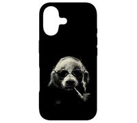 Custodia per iPhone 17 Cool Dog Smoking Pipe Occhiali da sole Vintage Pop Art