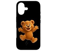 Custodia per iPhone 17 Cool Happy Teddy Bear Toy Jump Illustration Outfit Graphic