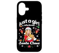 Custodia per iPhone 17 Cool Just a Girl Who Loves Santa Claus Illustration Graphic