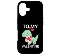 Custodia per iPhone 17 Cool Little Dino con Lover Letter Gift To My Valentine Day