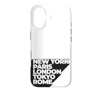 Custodia per iPhone 17 Cool New York Paris London Tokyo Rome Illustration Graphic