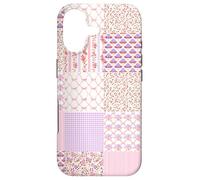Custodia per iPhone 17 Coquette Floral Patchwork Quilt Pink Aesthetic Vintage