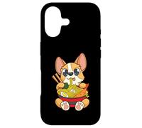 Custodia per iPhone 17 Corgi-Dog Mangiare Ciotola di Ramen Pho Noodle Soup Giappone Kawaii