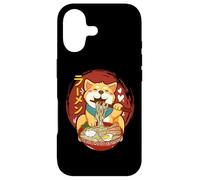 Custodia per iPhone 17 Corgi-Dog Mangiare Ciotola di Ramen Pho Noodle Soup Giappone Kawaii