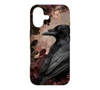 Custodia per iPhone 17 Corvo gotico e fiori botanici scuri