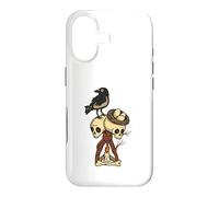 Custodia per iPhone 17 Corvo Teschio Cartoon Gotico Horror Candela Arte