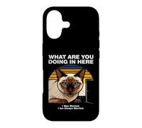 Custodia per iPhone 17 Cosa stai facendo qui Gatto Siamese Ansioso