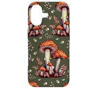Custodia per iPhone 17 Cottagecore Aesthetic Mushroom Vintage Dark Green and Orange