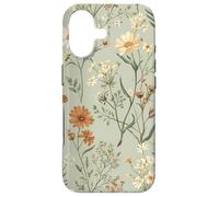 Custodia per iPhone 17 Cottagecore botanico da giardino floreale con fiori selvatici verde salvia