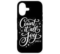Custodia per iPhone 17 Count It All Joy Giacomo 1:2 Cristiano Fede Preghiera Religione
