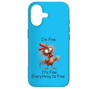 Custodia per iPhone 17 Crazy Chicken I'm Fine It's Fine Everything Is Fine