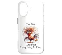 Custodia per iPhone 17 Crazy Chicken I'm Fine It's Fine Everything Is Fine