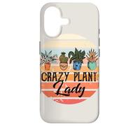 Custodia per iPhone 17 Crazy Plant Lady Retro Tramonto Pianta D'appartamento Giardiniere Boho