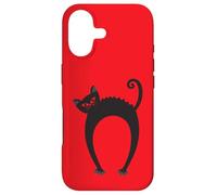 Custodia per iPhone 17 CREEPY CARINO GATTO NERO Halloween Felino Gattino Occhi Rossi