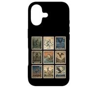 Custodia per iPhone 17 Cryptid Stamp Set Bigfoot Yeti Mothman Legendary Creatures