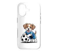 Custodia per iPhone 17 Cucciolo di cane carino che gioca a calcio