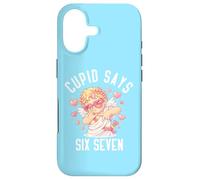 Custodia per iPhone 17 Cupido dice sei sette 67 meme carino San Valentino umorismo pastello
