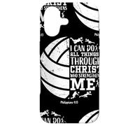 Custodia per iPhone 17 Custodie per telefono pallavolo carino versi cristiani regali ragazze adolescenti