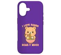 Custodia per iPhone 17 Cute Bear ama il Ramen Kawaii Food Lover