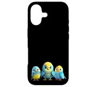 Custodia per iPhone 17 Cute Budgie Graphic Blue Bird Family Decor For Bird Lover