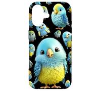 Custodia per iPhone 17 Cute Budgie Theme Parakeet Bird Pattern For Bird Lover