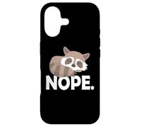 Custodia per iPhone 17 Cute Funny Sleeping NOPE Raccoon Lover