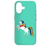 Custodia per iPhone 17 Cute Funny Womens Girls & Kids Rainbow Unicorn Beagle Lover