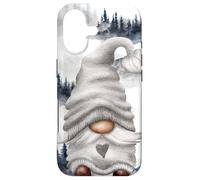 Custodia per iPhone 17 Cute Grey Gnome Pine Trees In Fog For Hiking Camping Gnomie