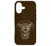 Custodia per iPhone 17 Cute Headphones Cat y2k Silly Funny Grunge Graphic