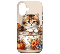 Custodia per iPhone 17 Cute Kitten Kawaii Cats Fall Coffee Mug Autumn Thanksgiving