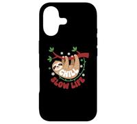 Custodia per iPhone 17 Cute Sloth Sleeping on a Tree Branch Lazy Relax