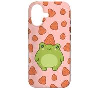 Custodia per iPhone 17 Cute Strawberry Frog Pastel Kawaii Cottagecore Aesthetic