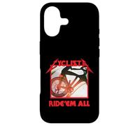 Custodia per iPhone 17 Cyclista Ride 'em All Heavy Metal Cycling, divertente regalo per ciclisti