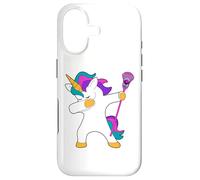 Custodia per iPhone 17 Dabbing Unicorn Lacrosse LAX maglietta divertente regalo