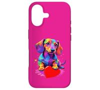 Custodia per iPhone 17 Dachshund Shirt - Colorful Dachshund Heart Graphic